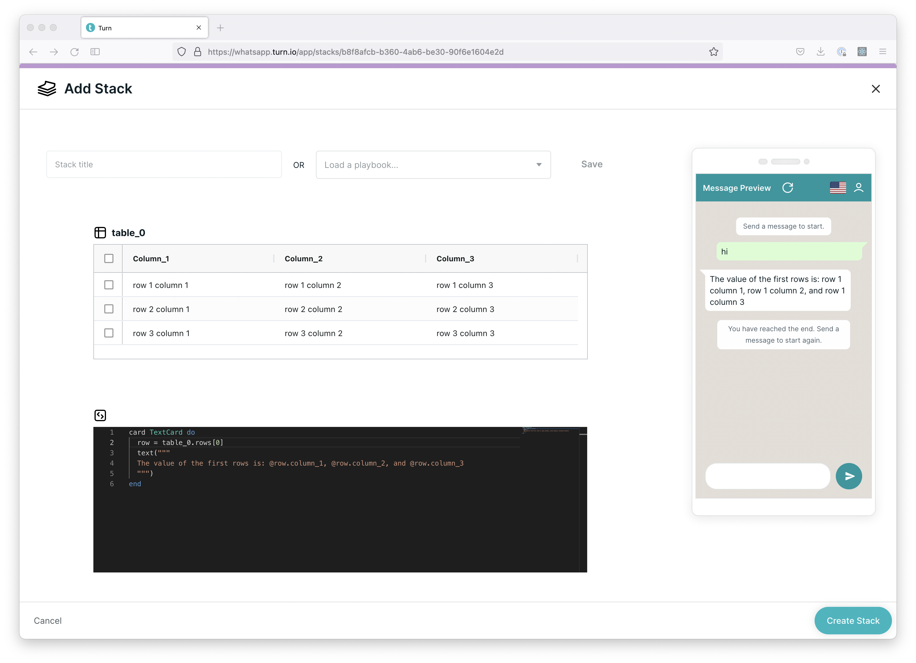 content-table-example